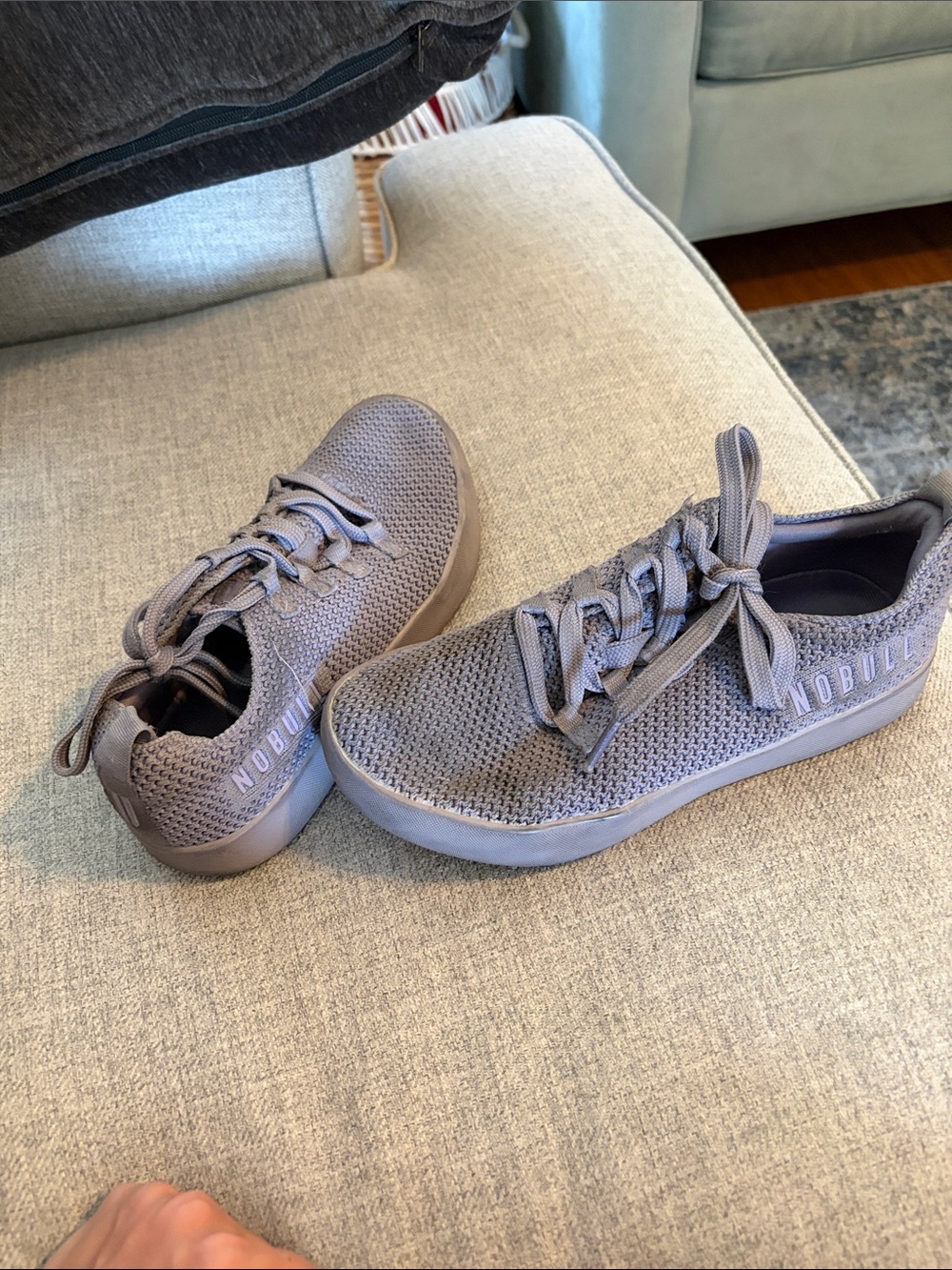 NOBULL Lavender Grey Knit Sneakers